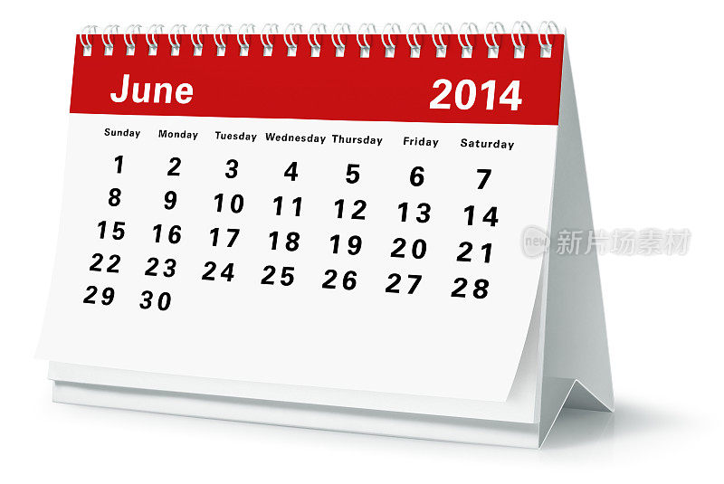 2014年6月-桌面日历(剪切路径)