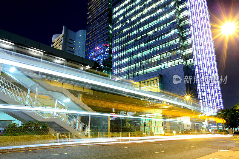 夜间城市的交通状况