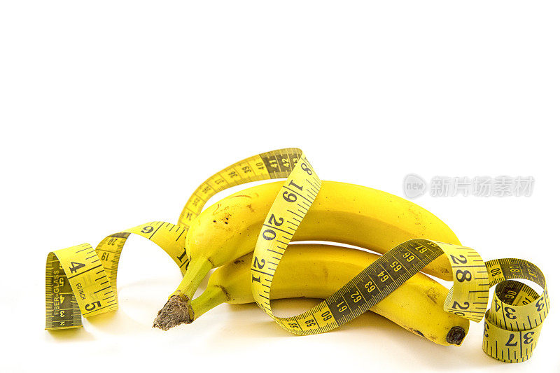 香蕉缠在卷尺上