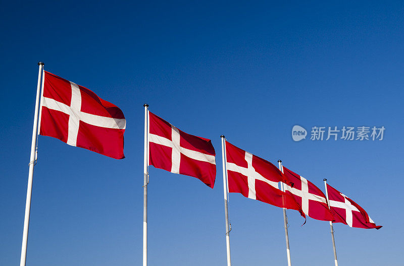 五个丹麦国旗