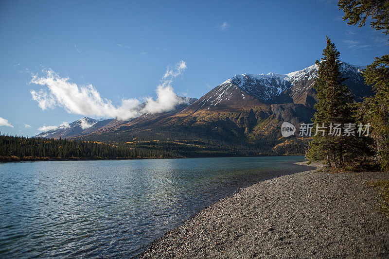 加拿大的山湖景观