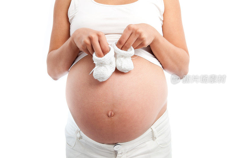 孕妇的肚子和小鞋子