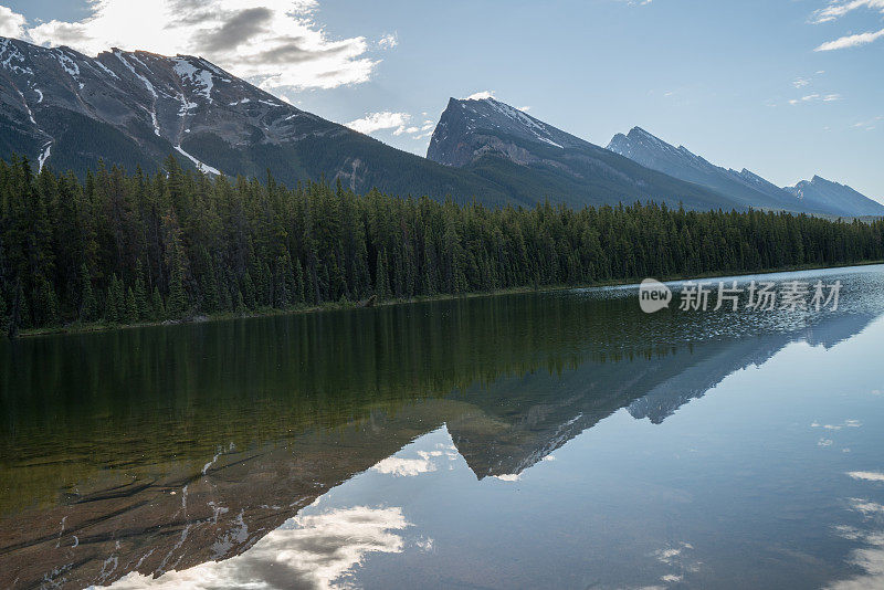 加拿大的山湖景观