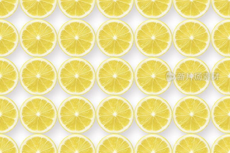 白色的柠檬片图案