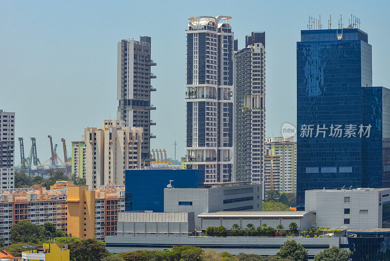 新加坡城市天际线和城市景观