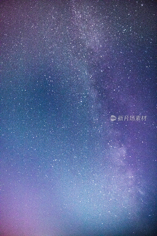 北欧的星空和银河夜景