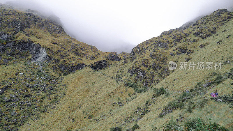 秘鲁的印加古道山脉