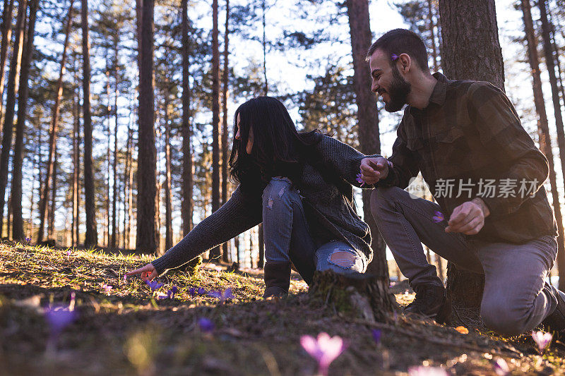 森林中的夫妇