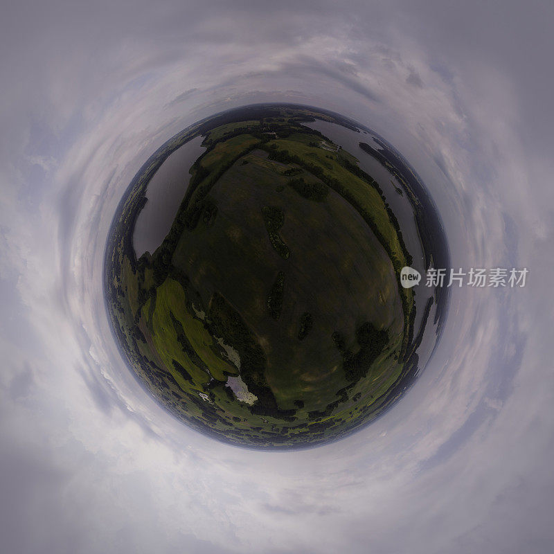 湖泊和岛屿景观(360度全景)