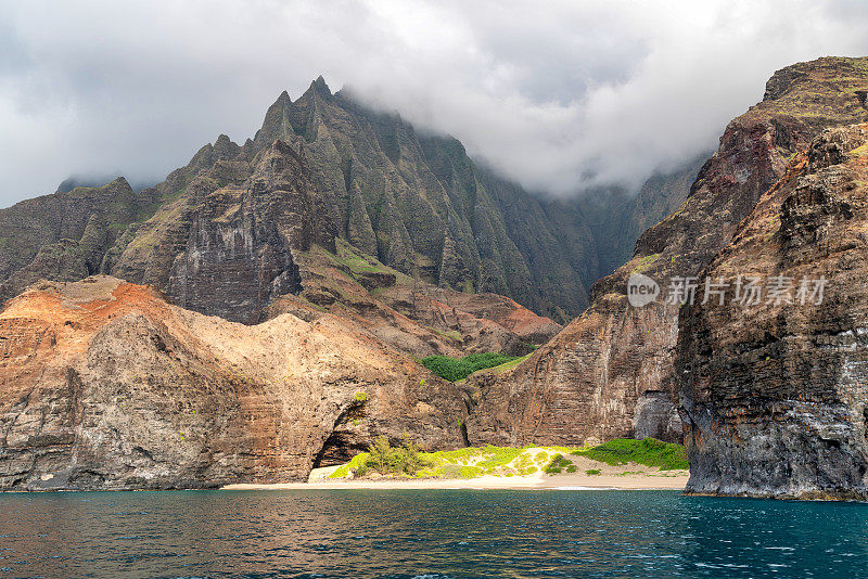 夏威夷考艾岛的纳帕利海岸