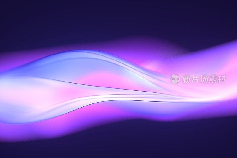科技紫色和谐:3D渲染流体背景