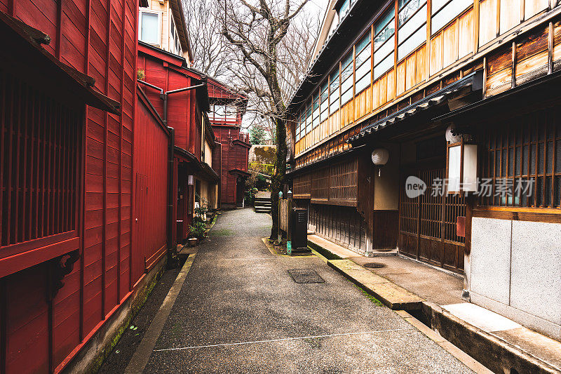 日本金泽的传统城市景观