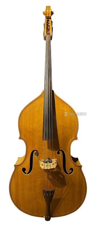 古董大提琴孤立在一个白色的背景