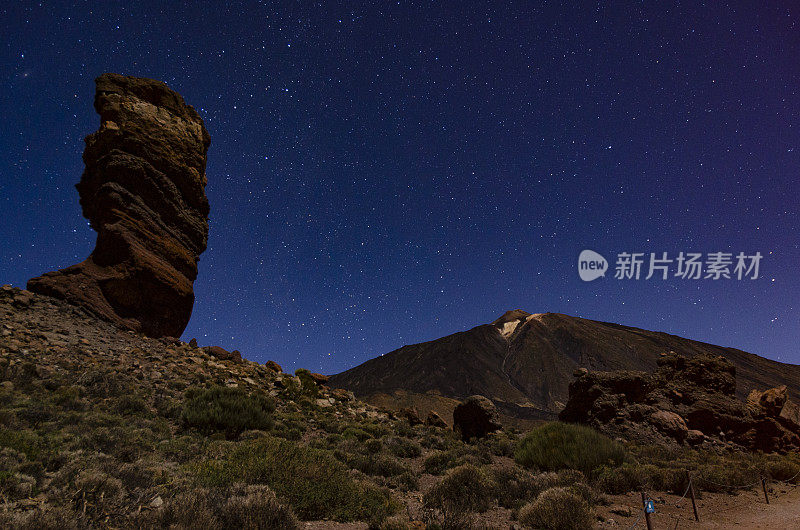 特内里费岛夜晚的泰德山