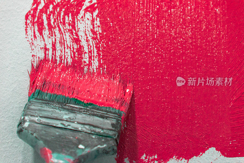 油漆刷用红色油漆，油漆白板-近