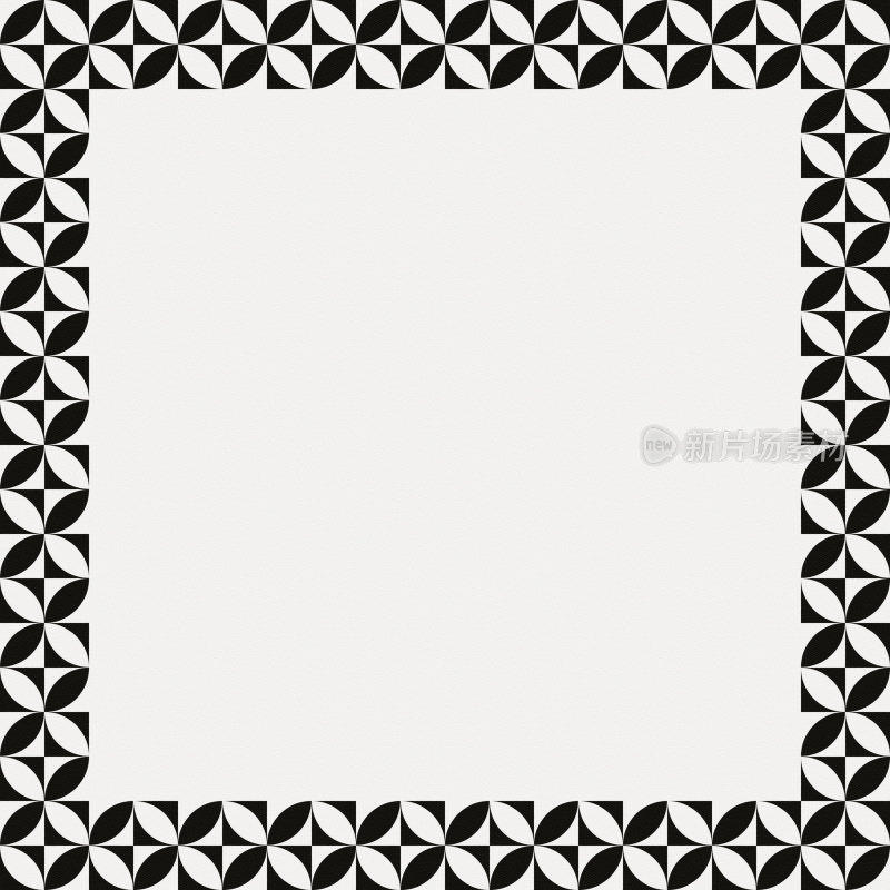 纸与黑白框架几何图案