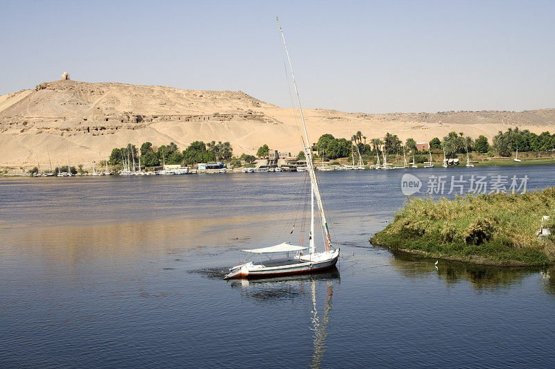 三桅小帆船,阿斯旺,埃及