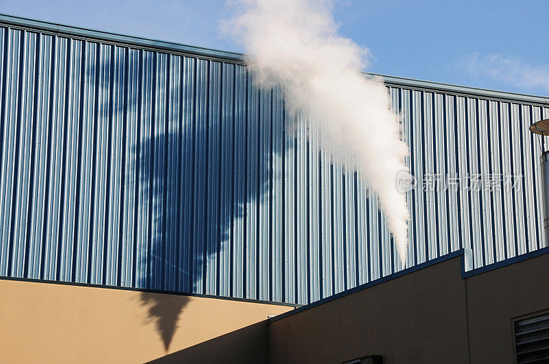 工厂的蒸汽排放