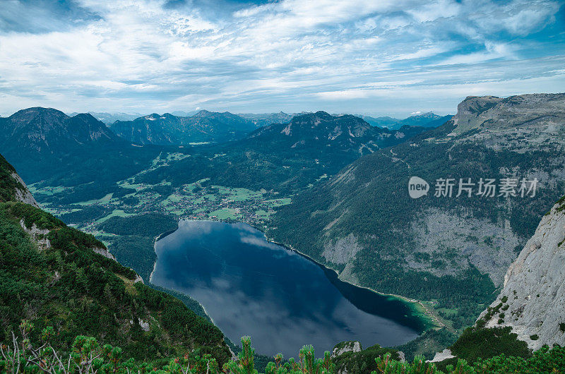 奥地利的山脉景观风景在欧洲