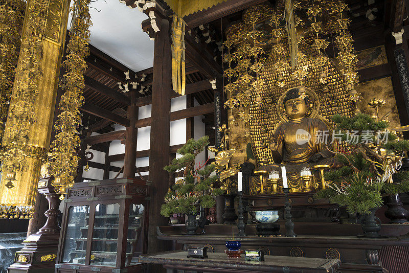 钦坐佛。日本京都的寺