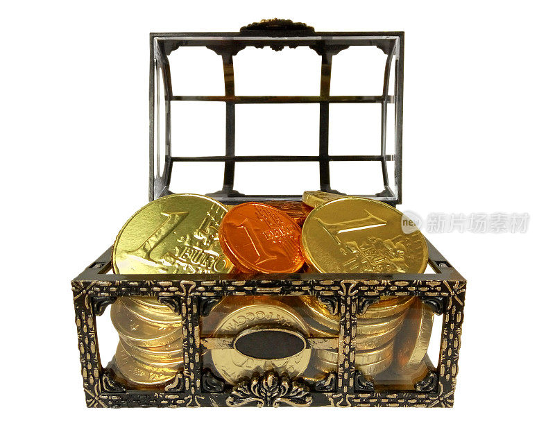 装巧克力硬币的箱子