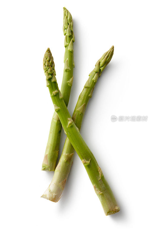 蔬菜:白色背景上孤立的芦笋
