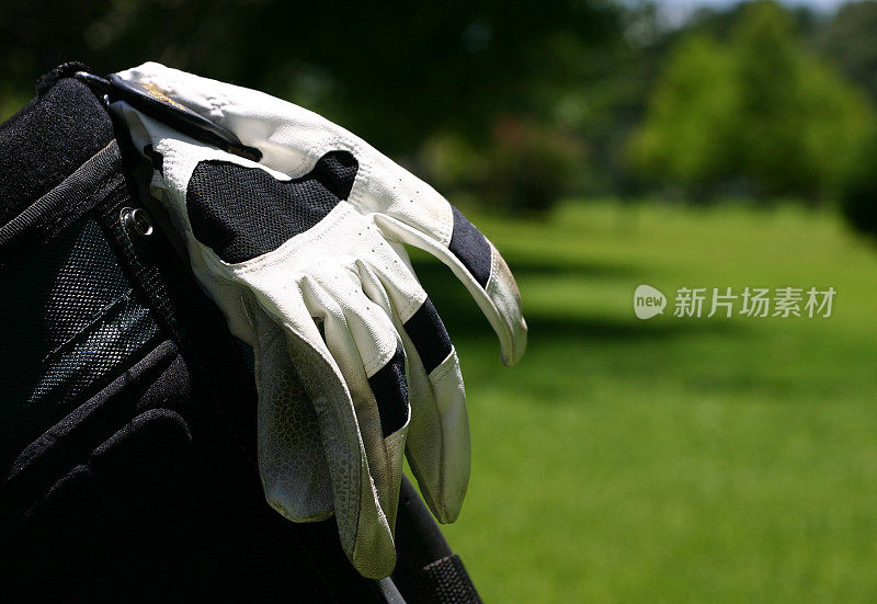 高尔夫球袋和手套