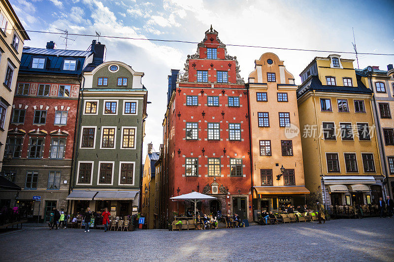 斯德哥尔摩，瑞典，老城和城镇广场
