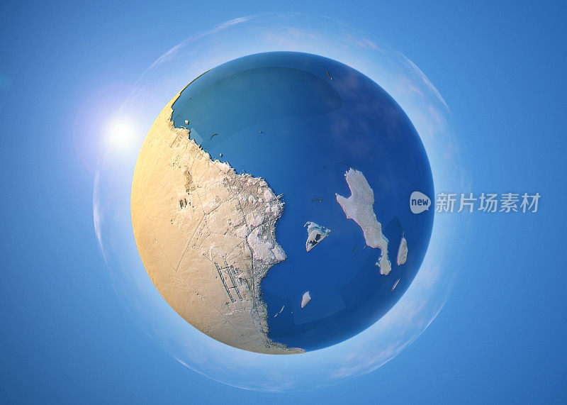 赫尔加达3D小星球360度球面全景图