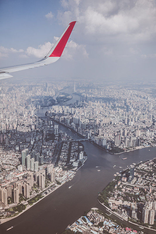中国广州城市鸟瞰图