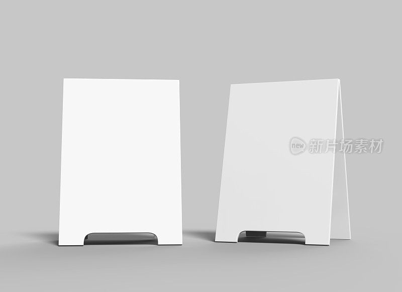 克雷松a型框架夹芯板的设计模拟和展示。白色空白3d渲染插图。