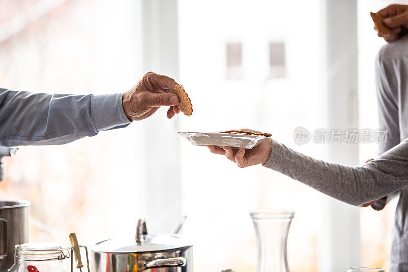 家庭品尝自制饼干