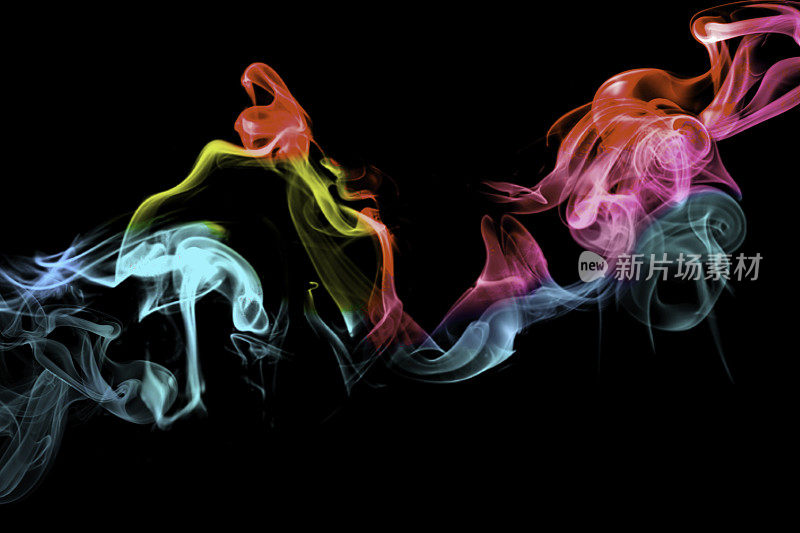 彩色烟雾背景-抽象