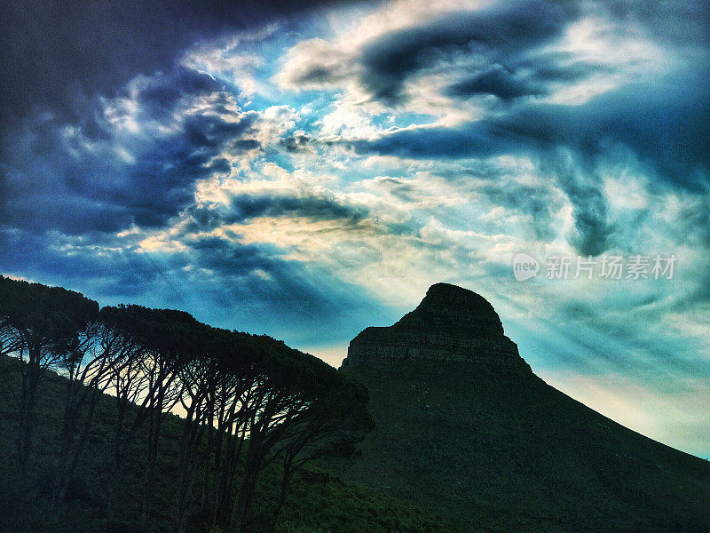南非开普敦的狮子头山