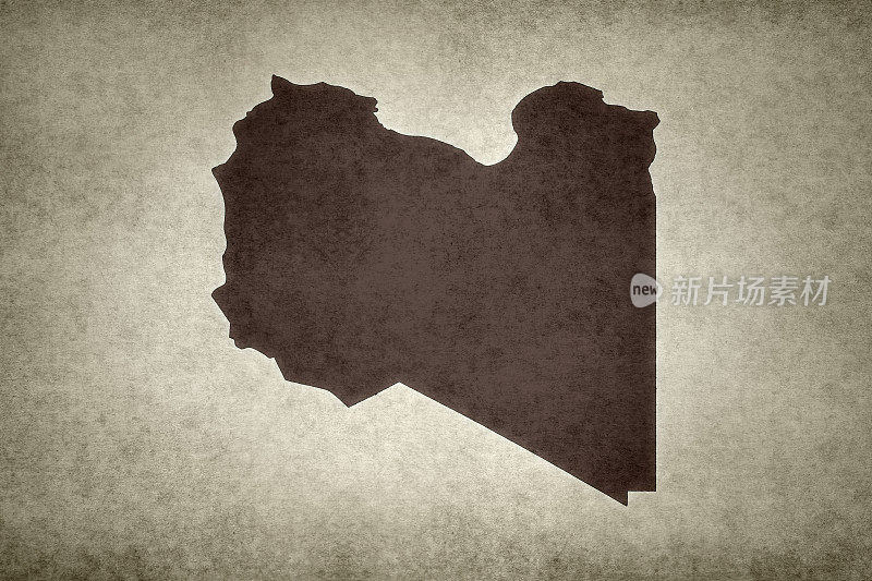 利比亚的Grunge地图