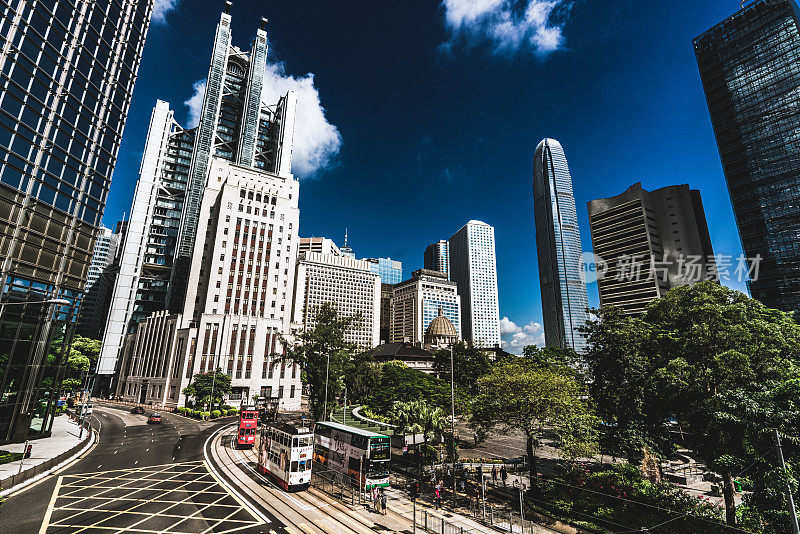 香港中环的空旷道路