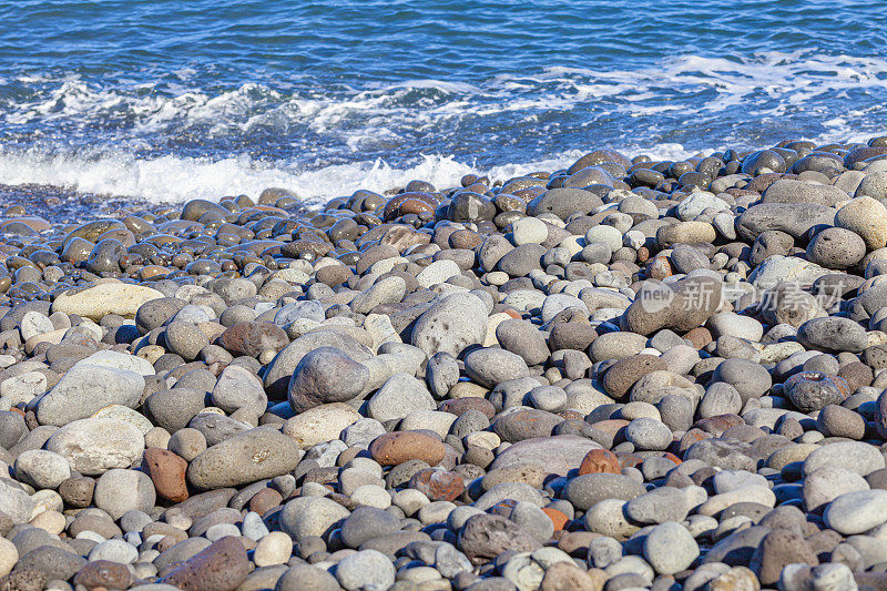 留尼汪岛的圣保罗卵石海滩，