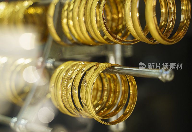 土耳其黄金手镯珠宝店，伊斯坦布尔