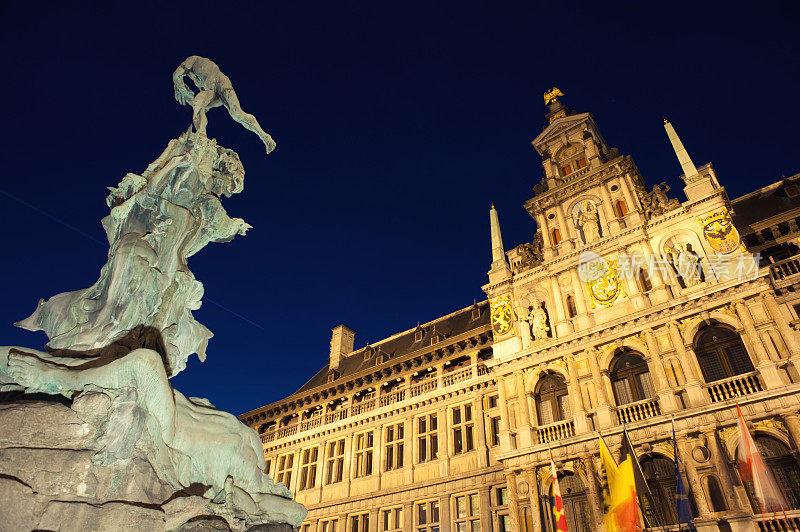 比利时安特卫普布拉博雕像