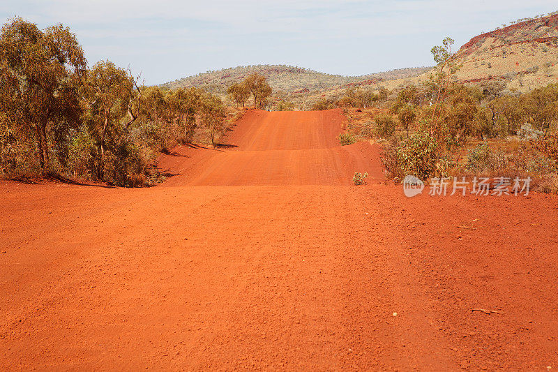 澳大利亚沙漠中的偏远公路