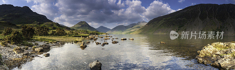 湖区全景大山墙Scafell在废水