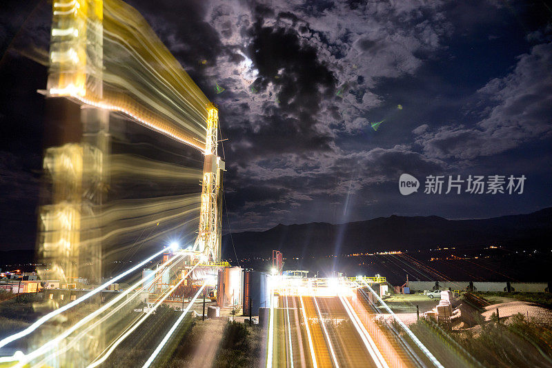 夜间水力压裂钻机