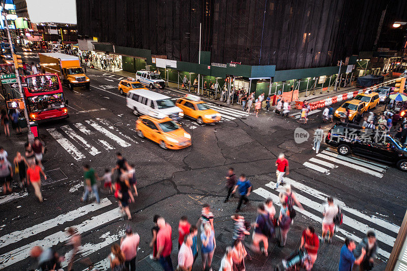 纽约时代广场的人群