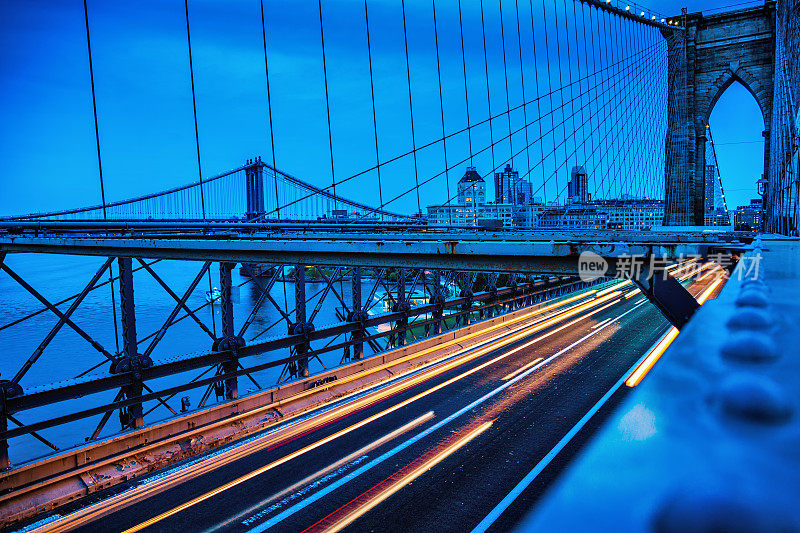 布鲁克林大桥，下曼哈顿，纽约市，美国