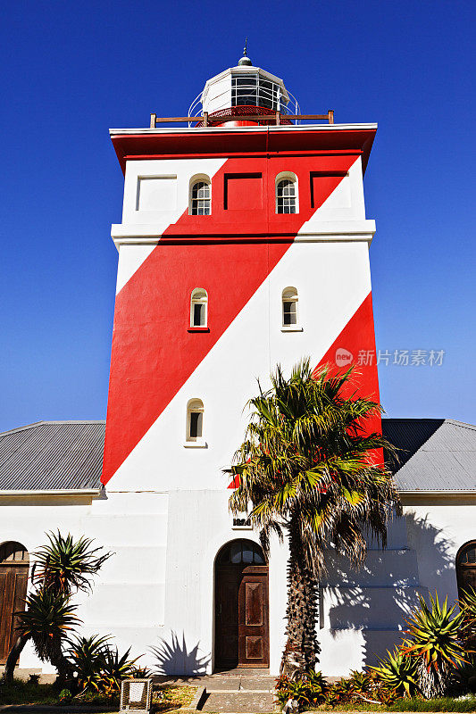 南非开普敦的红白灯塔
