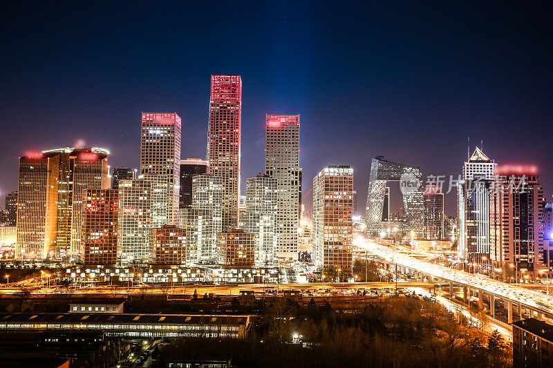 北京中央商务区，夜景