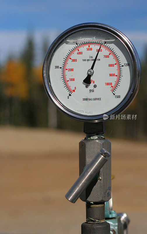 酸性气井压力表。