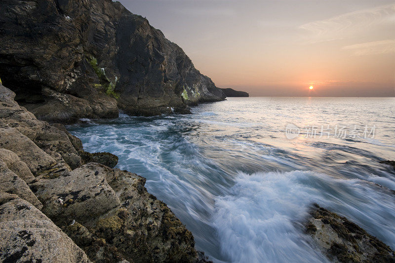 康沃尔风景优美的海景