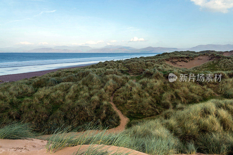 爱尔兰的沙丘和海滩景观
