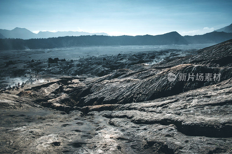 印度尼西亚东爪哇岛的布罗莫火山口